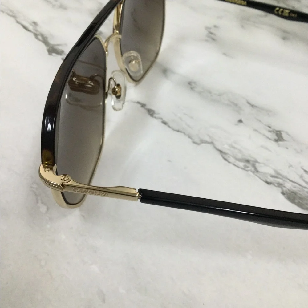 NWOT Carrera Men’s Gold Frame Brown Lens Aviator Sunglasses
